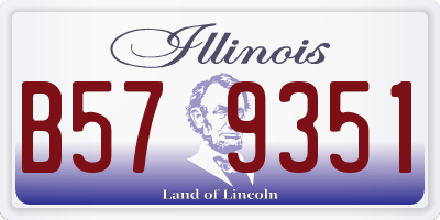 IL license plate B579351