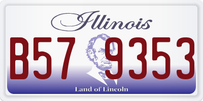 IL license plate B579353