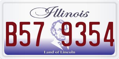 IL license plate B579354