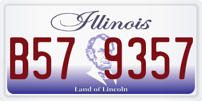 IL license plate B579357