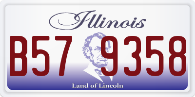 IL license plate B579358