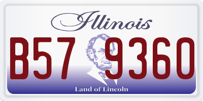 IL license plate B579360