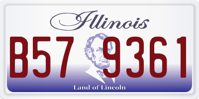 IL license plate B579361