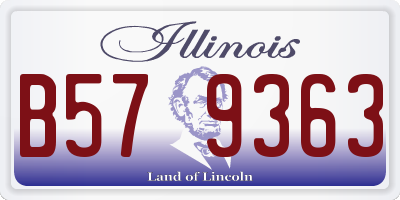IL license plate B579363