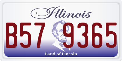 IL license plate B579365