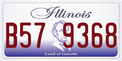 IL license plate B579368