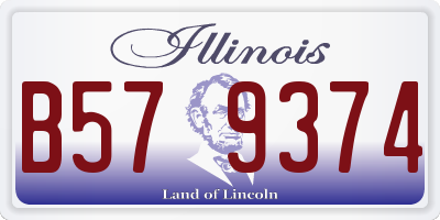 IL license plate B579374