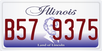 IL license plate B579375