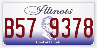 IL license plate B579378