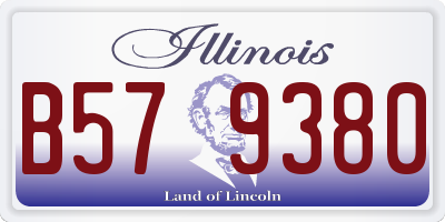 IL license plate B579380