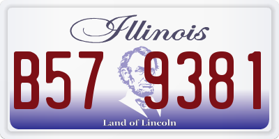 IL license plate B579381