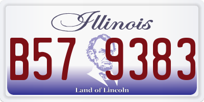 IL license plate B579383