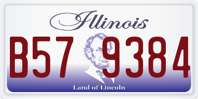 IL license plate B579384