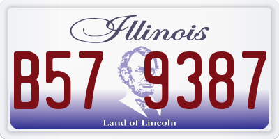 IL license plate B579387