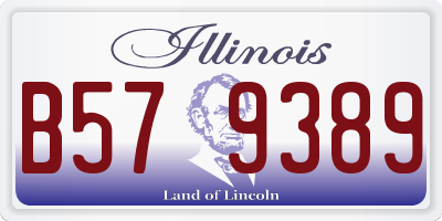 IL license plate B579389