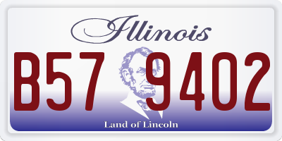 IL license plate B579402