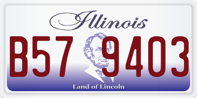 IL license plate B579403