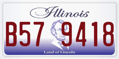 IL license plate B579418