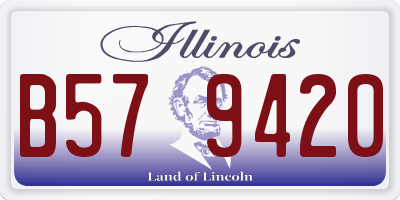 IL license plate B579420