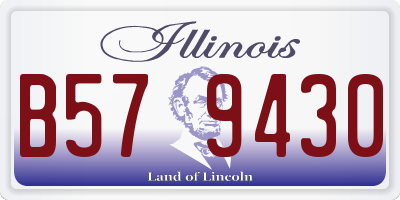 IL license plate B579430