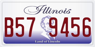 IL license plate B579456