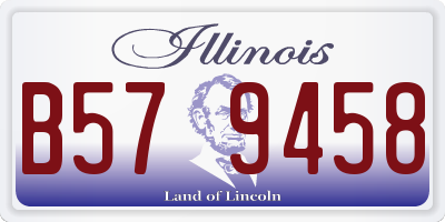 IL license plate B579458