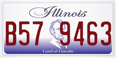 IL license plate B579463