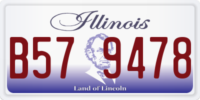 IL license plate B579478