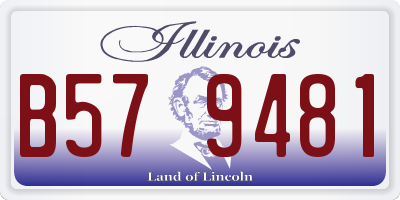 IL license plate B579481