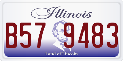 IL license plate B579483