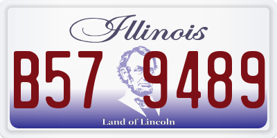 IL license plate B579489