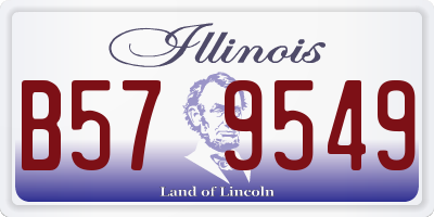 IL license plate B579549