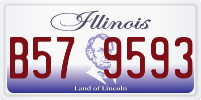 IL license plate B579593