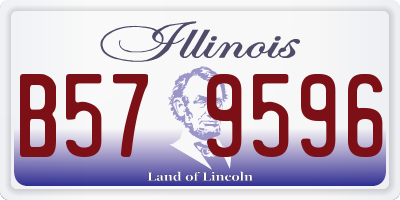 IL license plate B579596