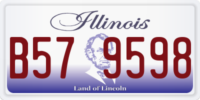 IL license plate B579598