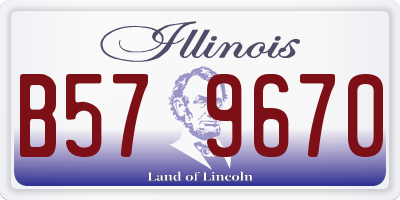 IL license plate B579670