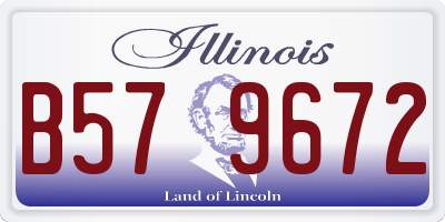 IL license plate B579672