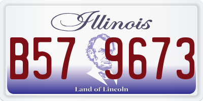 IL license plate B579673