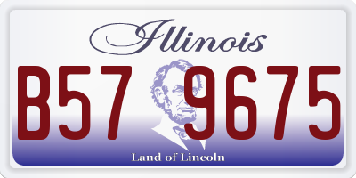 IL license plate B579675
