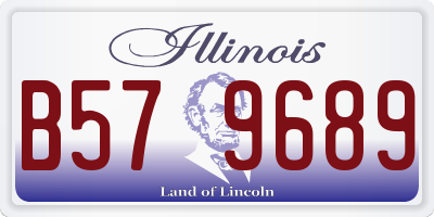 IL license plate B579689