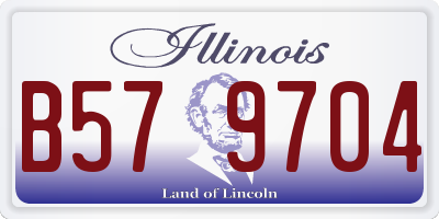 IL license plate B579704