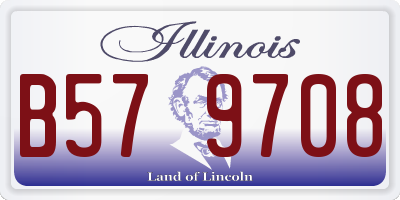 IL license plate B579708