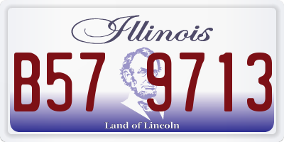 IL license plate B579713