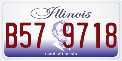 IL license plate B579718