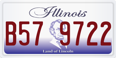 IL license plate B579722