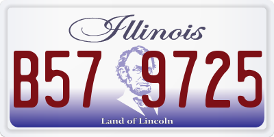IL license plate B579725