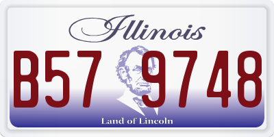 IL license plate B579748