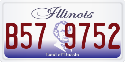 IL license plate B579752