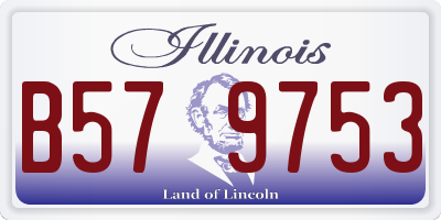 IL license plate B579753