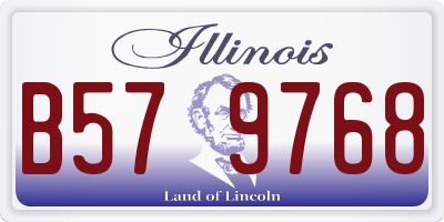 IL license plate B579768